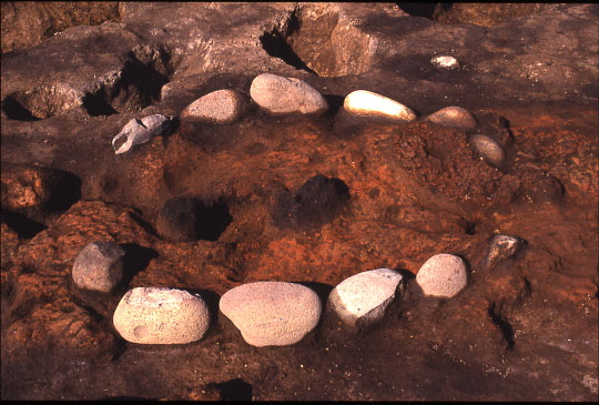 竪穴住居の炉跡